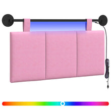 Hangend hoofdbord Met LED-verlichting Roze Stof
