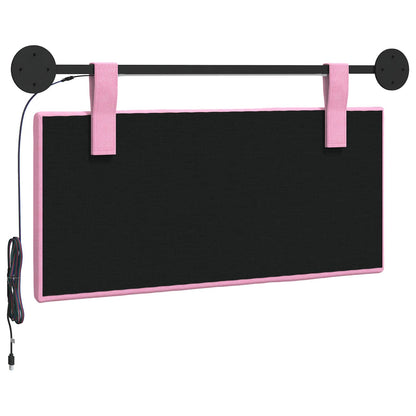 Hangend hoofdbord Met LED-verlichting Roze Stof