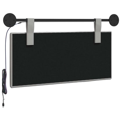 Hangend hoofdbord Met LED-verlichting Wolkengrijs Stof
