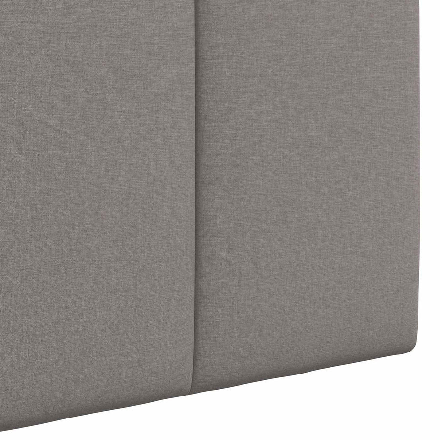 Hangend hoofdbord Met LED-verlichting Taupe Stof