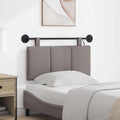 Hangend hoofdbord Met LED-verlichting Taupe Stof