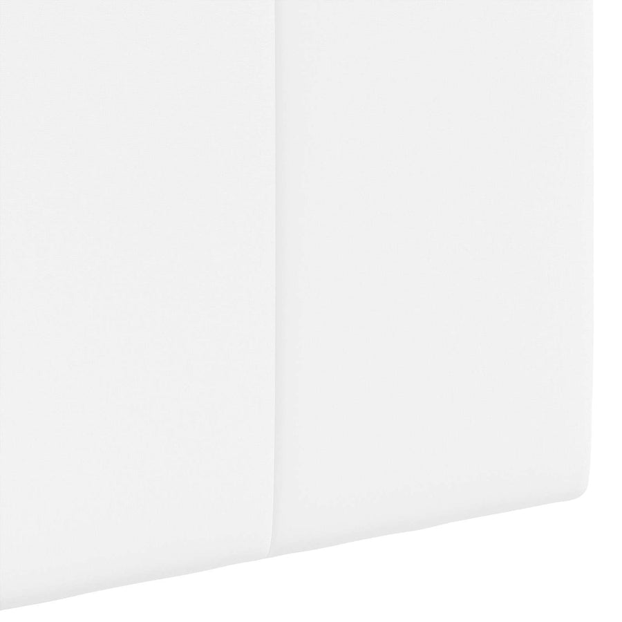 Hangend hoofdbord Met LED-verlichting Wit Stof