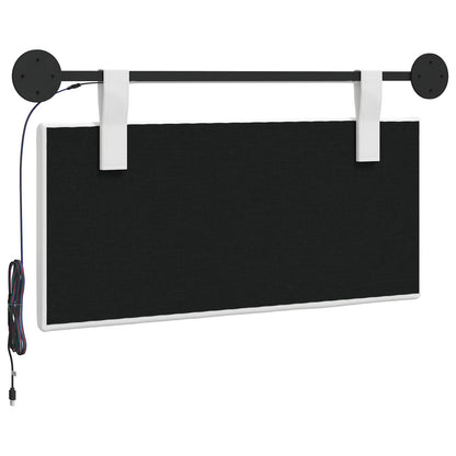 Hangend hoofdbord Met LED-verlichting Wit Stof