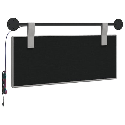 Hangend hoofdbord Met LED-verlichting Wolkengrijs Stof