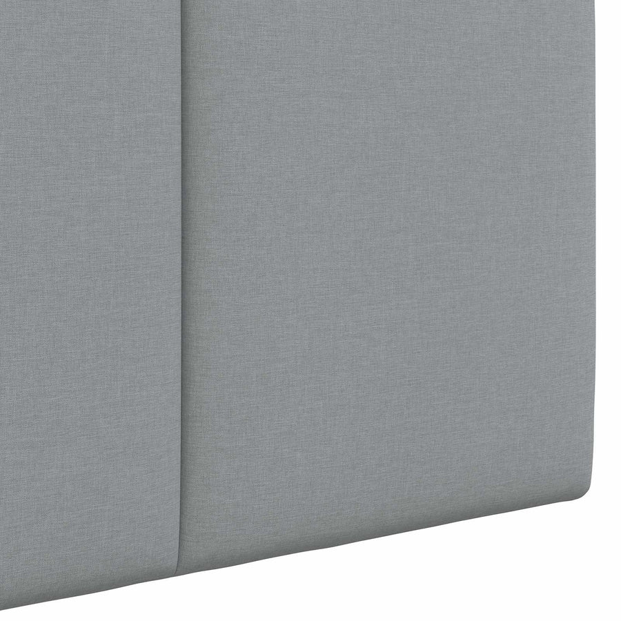 Hangend hoofdbord Met LED-verlichting Lichtgrijs Stof