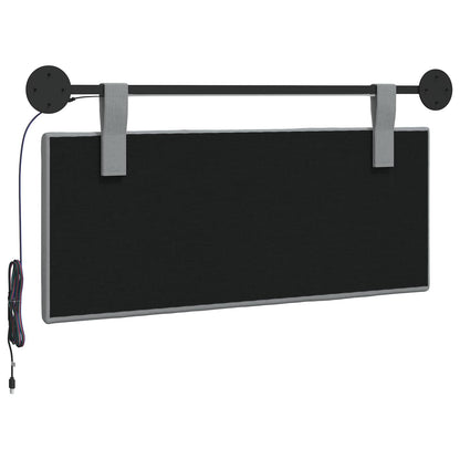 Hangend hoofdbord Met LED-verlichting Lichtgrijs Stof