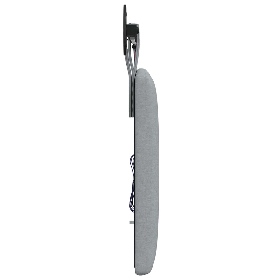Hangend hoofdbord Met LED-verlichting Lichtgrijs Stof