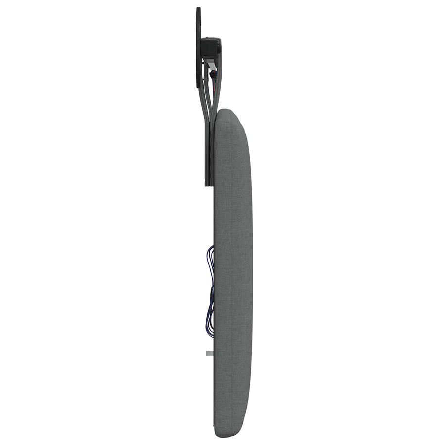 Hangend hoofdbord Met LED-verlichting Donkergrijs Stof