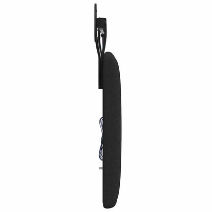 Hangend hoofdbord Met LED-verlichting Zwart Stof