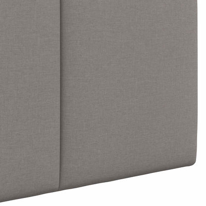 Hangend hoofdbord Met LED-verlichting Taupe Stof