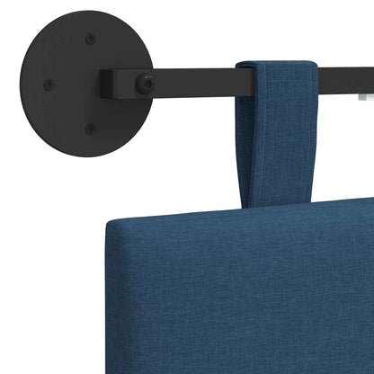 Hangend hoofdbord Met LED-verlichting Blauw Stof