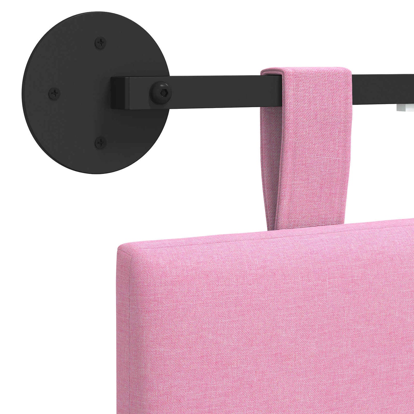 Hangend hoofdbord Met LED-verlichting Roze Stof