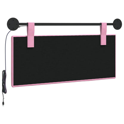 Hangend hoofdbord Met LED-verlichting Roze Stof