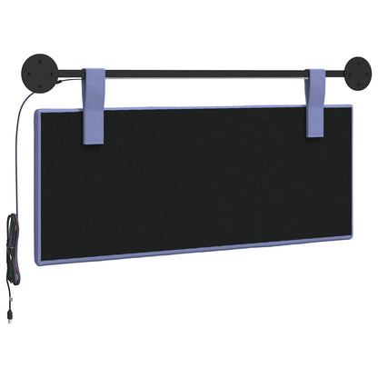 Hangend hoofdbord Met LED-verlichting Jeans Blauw Stof