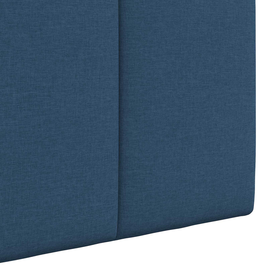 Hangend hoofdbord Met LED-verlichting Blauw Stof