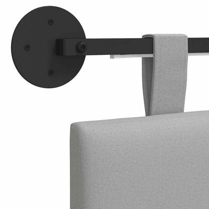 Hangend hoofdbord Met LED-verlichting Wolkengrijs Stof