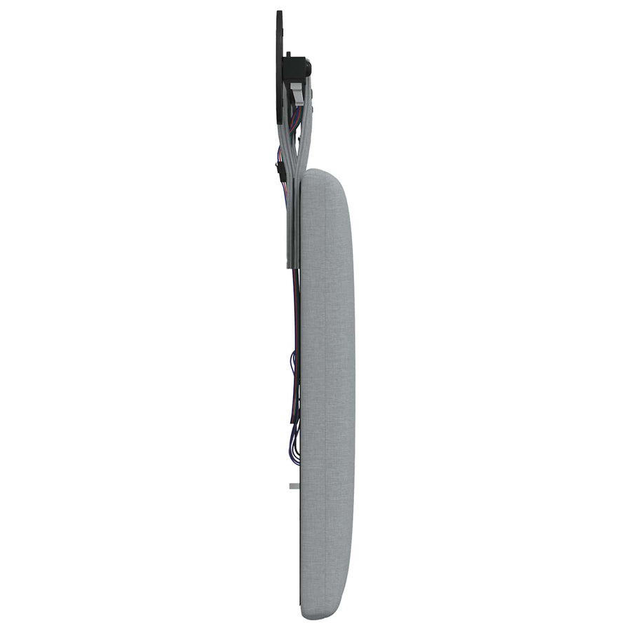 Hangend hoofdbord Met LED-verlichting Lichtgrijs Stof