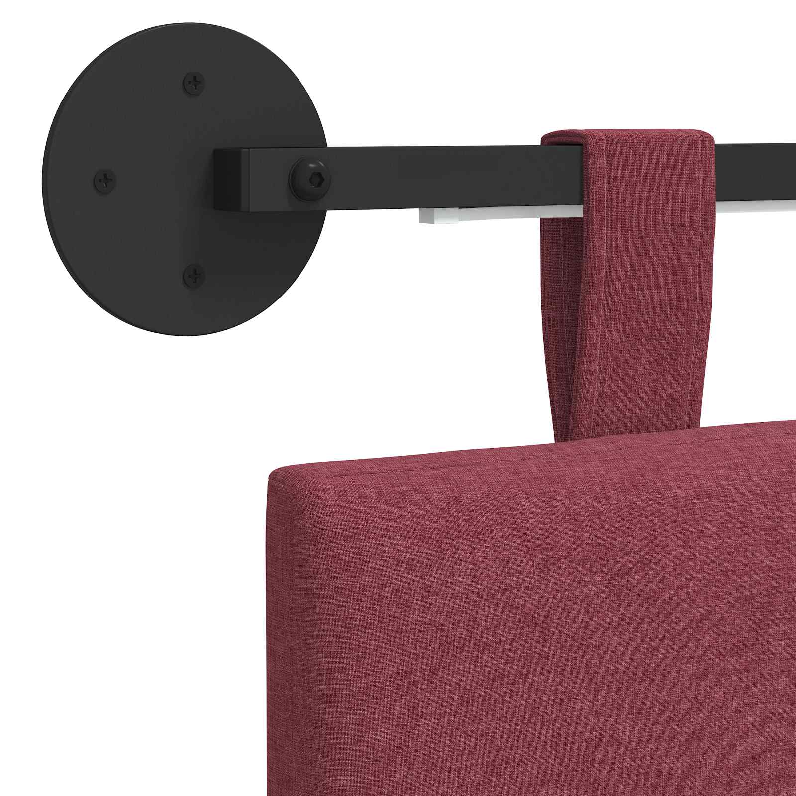 Hangend hoofdbord Met LED-verlichting Wijnrood Stof