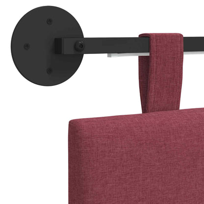 Hangend hoofdbord Met LED-verlichting Wijnrood Stof