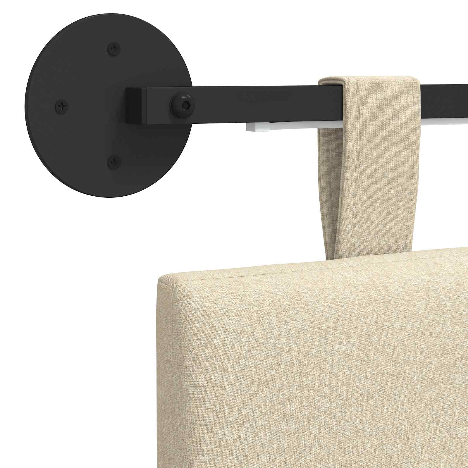Hangend hoofdbord Met LED-verlichting Crèmekleurig Stof