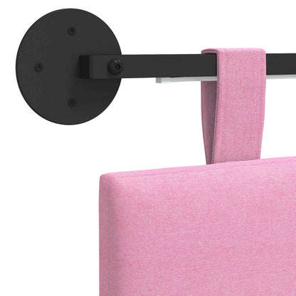Hangend hoofdbord Met LED-verlichting Roze Stof