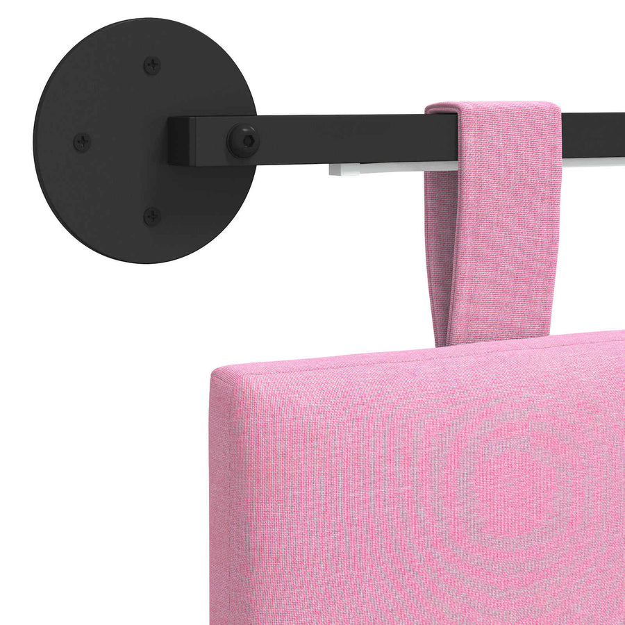 Hangend hoofdbord Met LED-verlichting Roze Stof