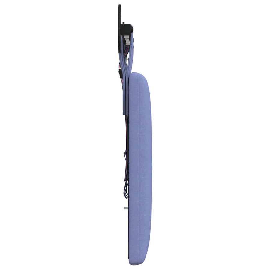 Hangend hoofdbord Met LED-verlichting Jeans Blauw Stof