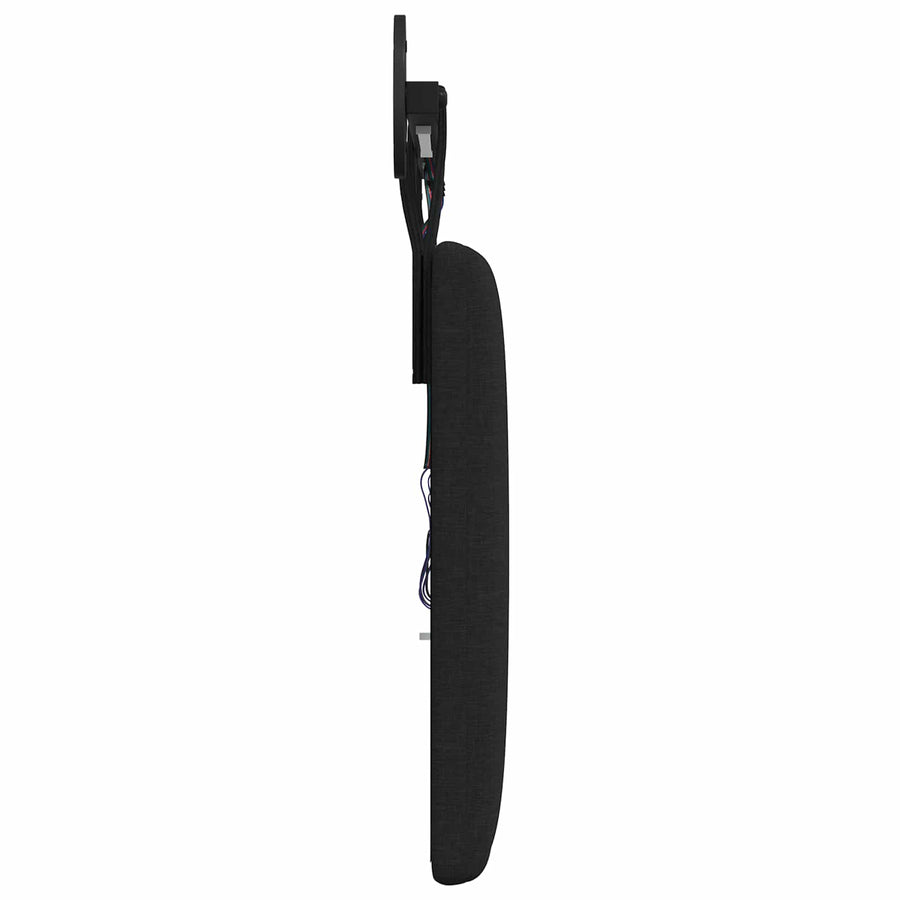 Hangend hoofdbord Met LED-verlichting Zwart Stof