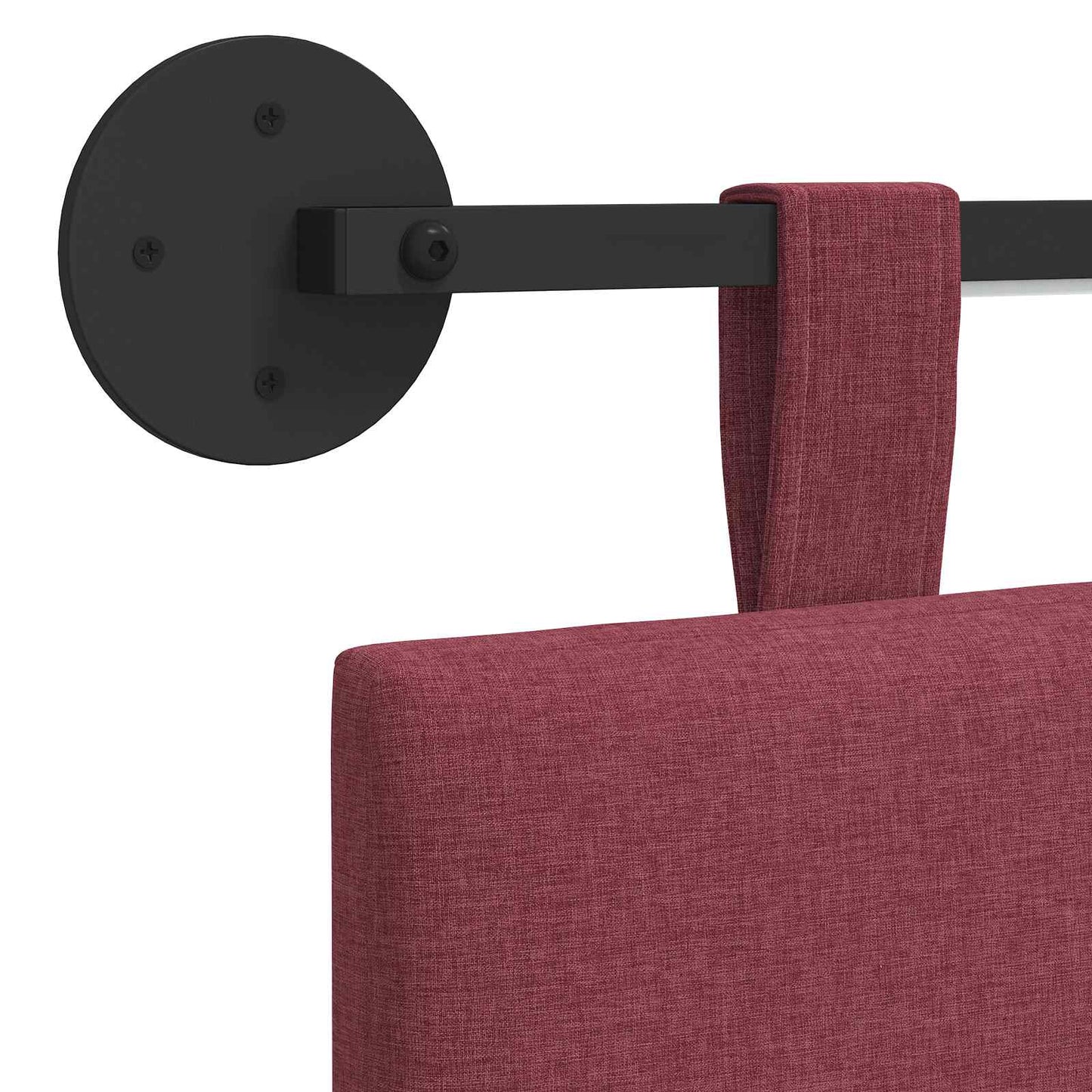 Hangend hoofdbord Met LED-verlichting Wijnrood Stof