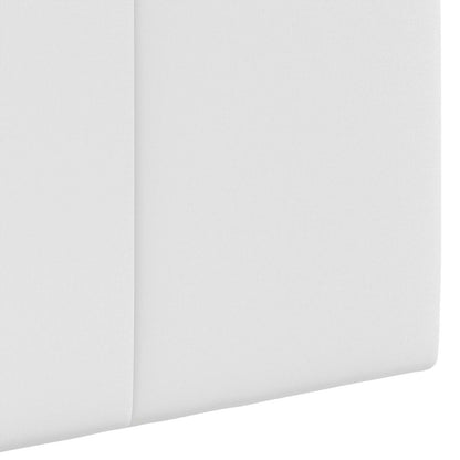 Hangend hoofdbord Met LED-verlichting Wit Stof