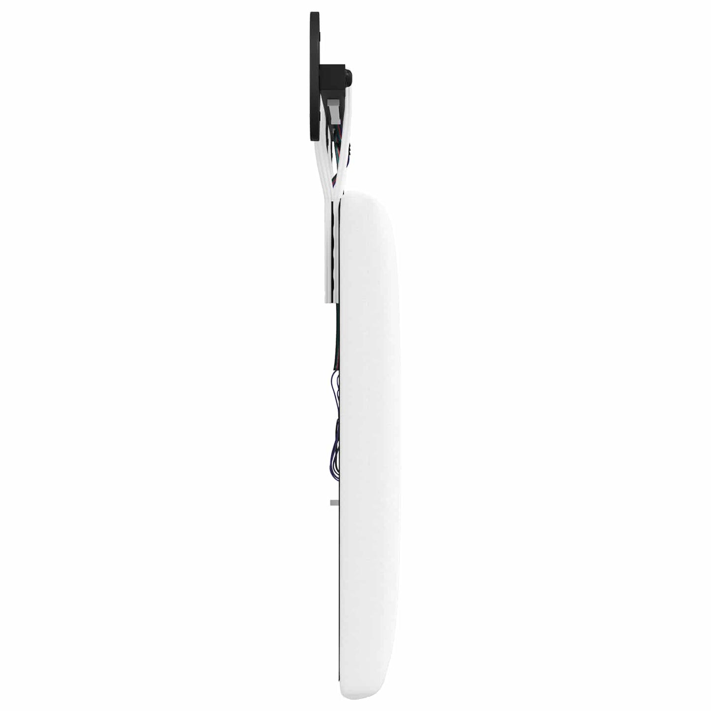 Hangend hoofdbord Met LED-verlichting Wit Stof