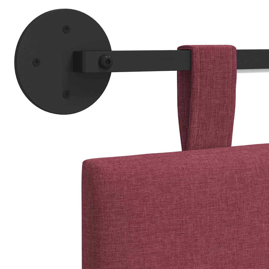 Hangend hoofdbord Met LED-verlichting Wijnrood Stof
