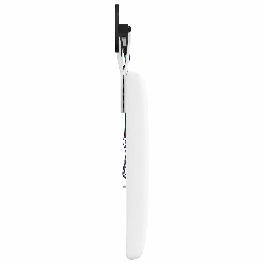 Hangend hoofdbord Met LED-verlichting Wit Stof