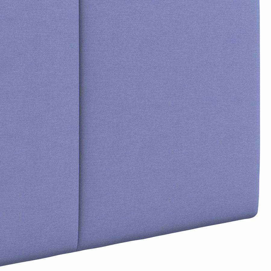 Hangend hoofdbord Met LED-verlichting Jeans Blauw Stof