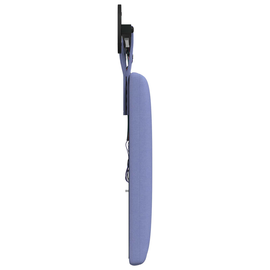 Hangend hoofdbord Met LED-verlichting Jeans Blauw Stof