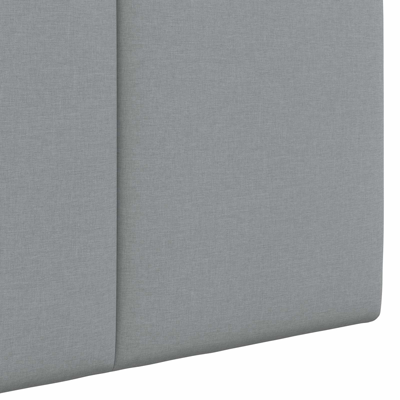 Hangend hoofdbord Met LED-verlichting Lichtgrijs Stof