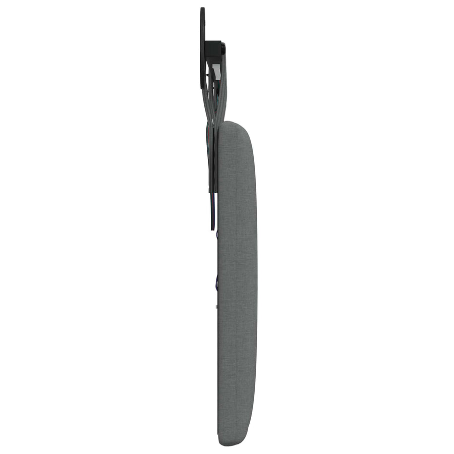 Hangend hoofdbord Met LED-verlichting Donkergrijs Stof