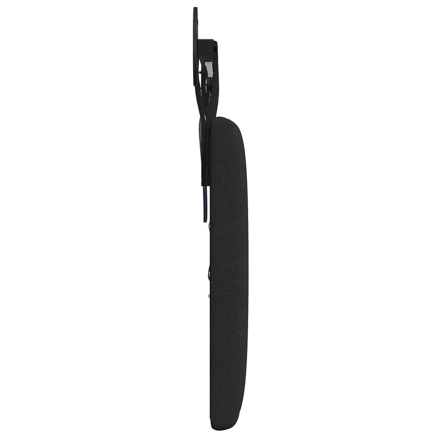 Hangend hoofdbord Met LED-verlichting Zwart Stof