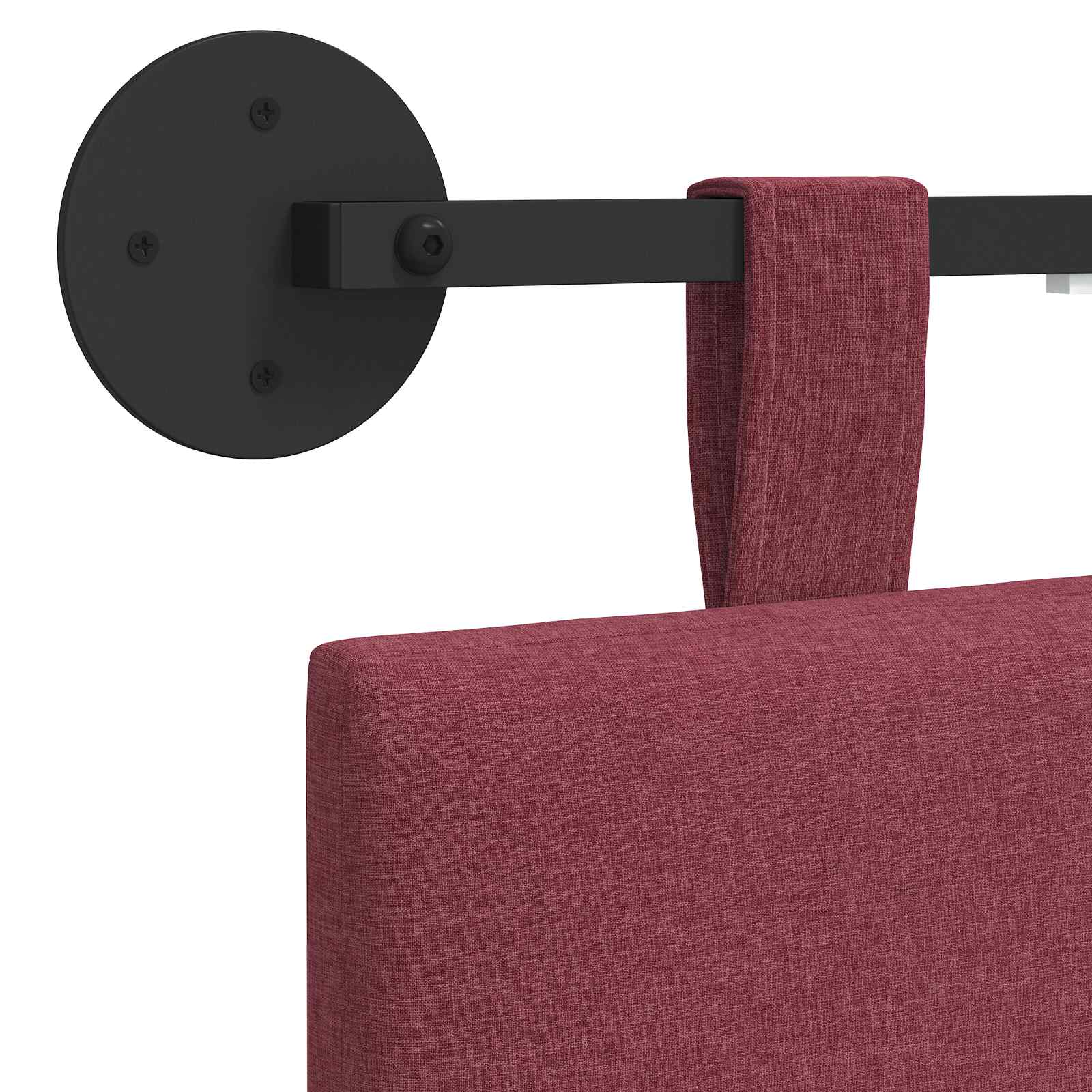 Hangend hoofdbord Met LED-verlichting Wijnrood Stof