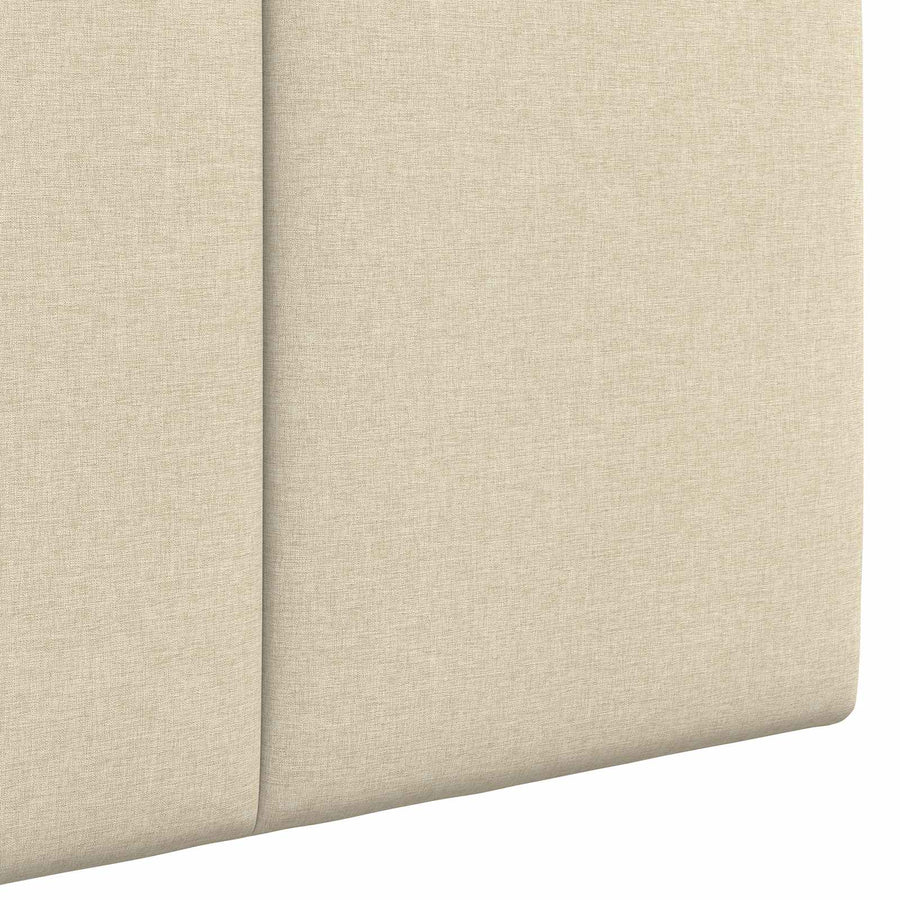Hangend hoofdbord Met LED-verlichting Crèmekleurig Stof
