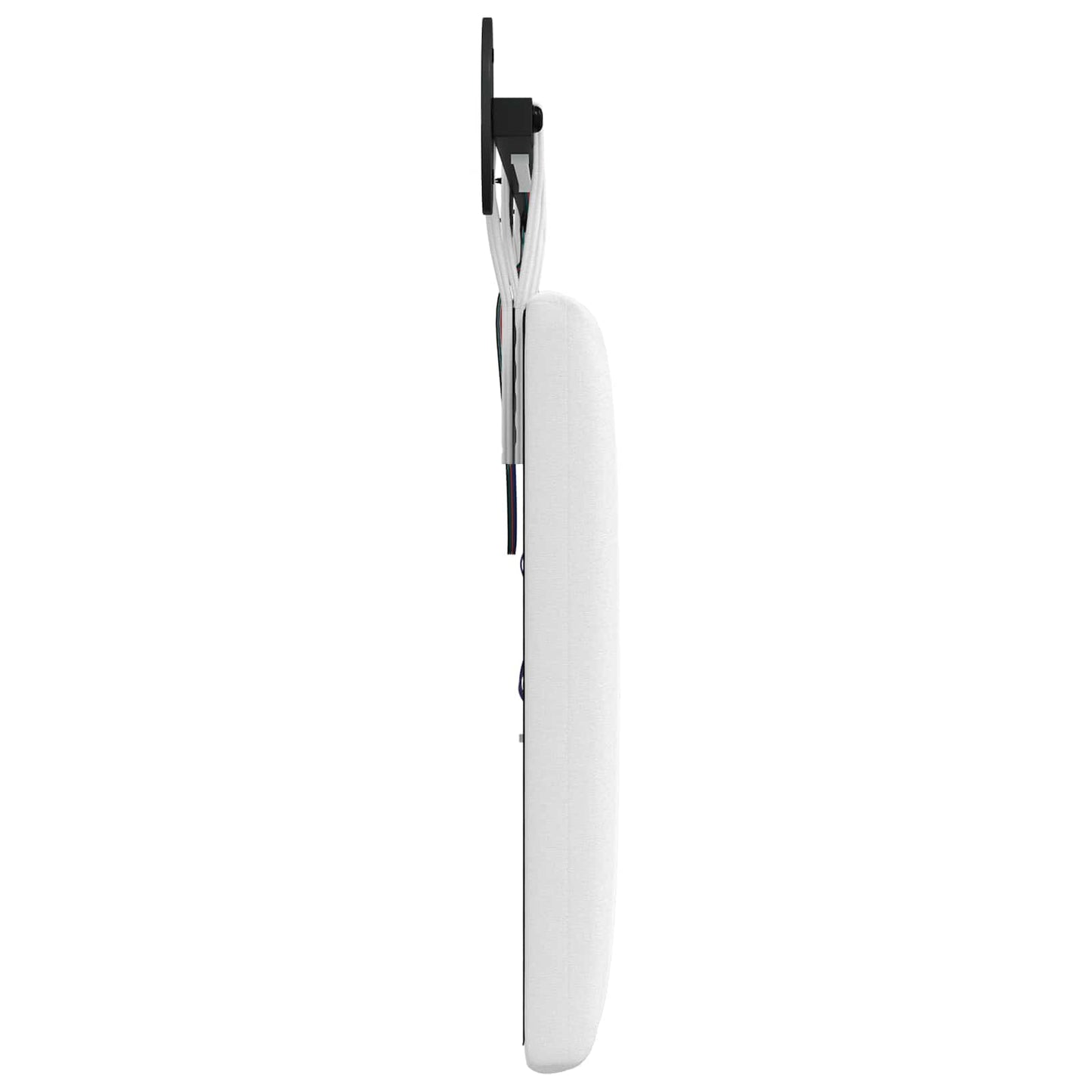 Hangend hoofdbord Met LED-verlichting Wit Stof