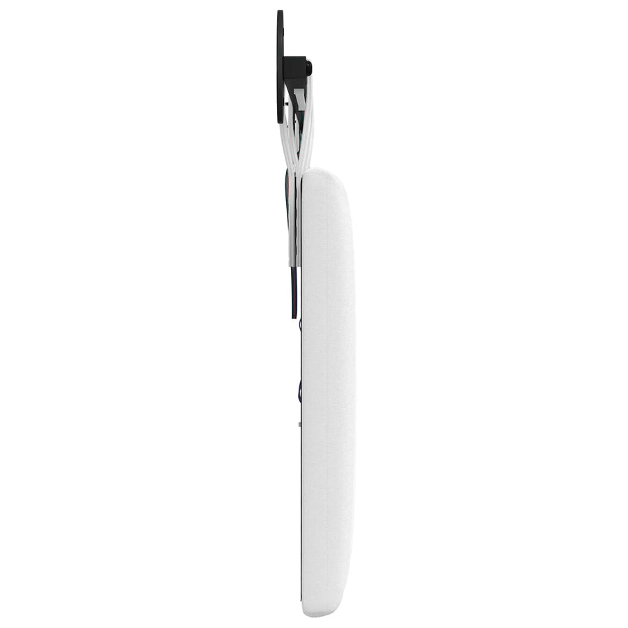 Hangend hoofdbord Met LED-verlichting Wit Stof