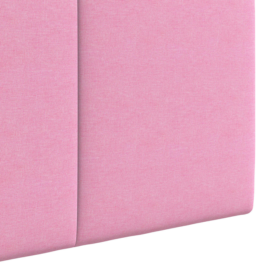 Hangend hoofdbord Met LED-verlichting Roze Stof