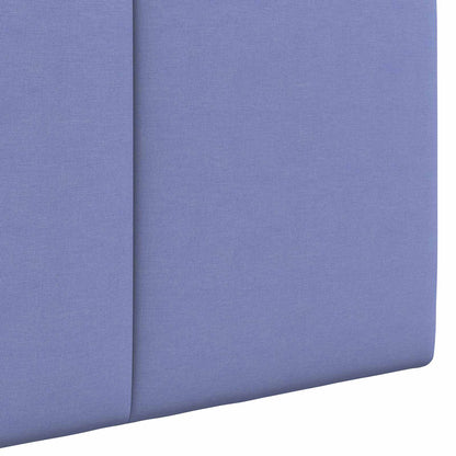 Hangend hoofdbord Met LED-verlichting Jeans Blauw Stof