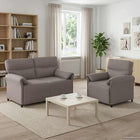 Bankstel 2 st Taupe Stof