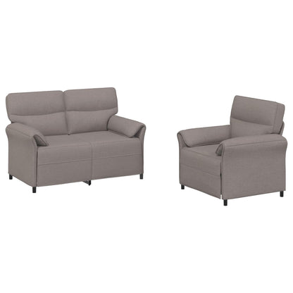 Bankstel 2 st Taupe Stof