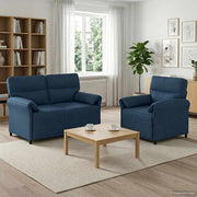 Bankstel 2 stuks blauw stof