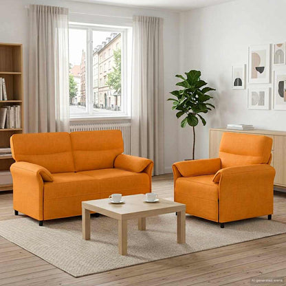 Bankstel 2 st Donkergeel Stof