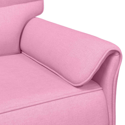 Bankstel 2 st Roze Stof