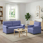 Bankstel 2 st Jeans Blauw Stof